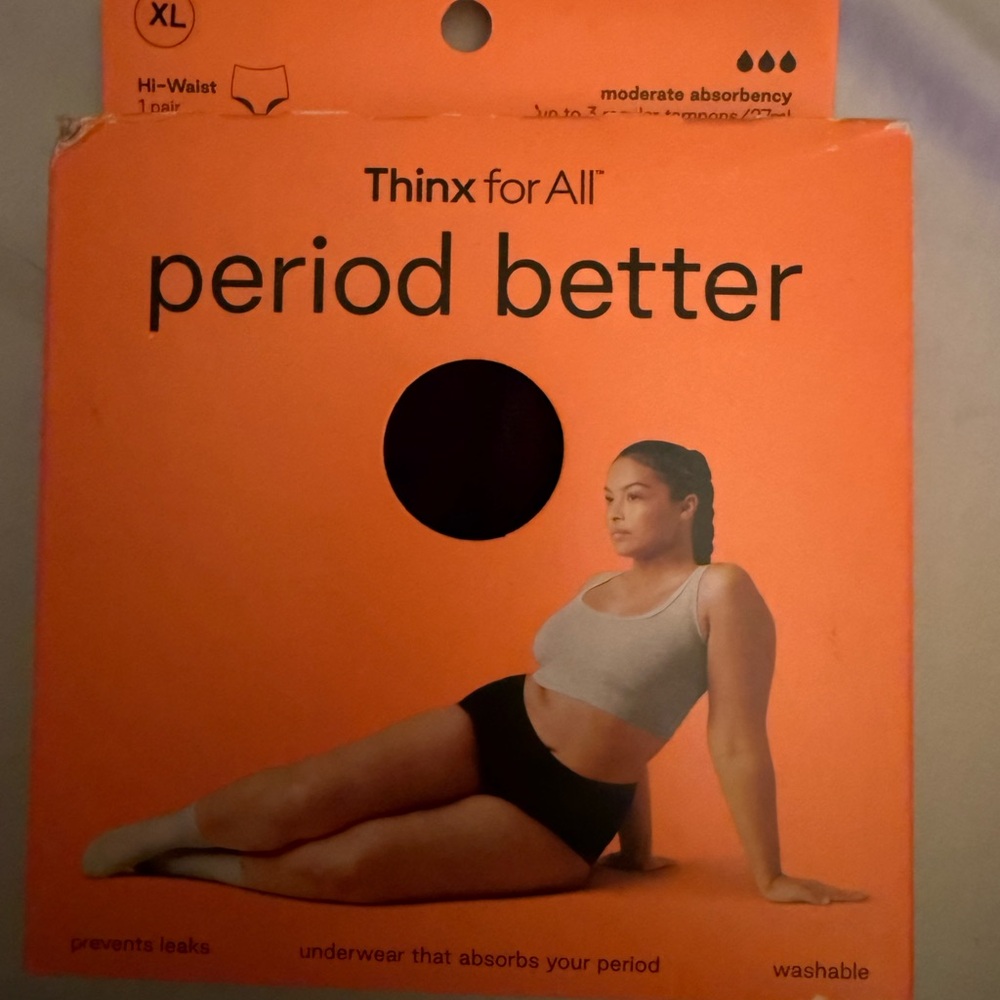 Thinx Black Hi-Waist Period Underwear